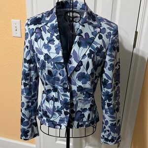 Floral Blue Women's Blazer